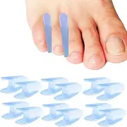 Silicone Rubber Pinky Toe Spacer for Bunion Pain, 12 Pack Silicone Rubber Toe Spreader Relieves Bunion, Callus Pain Straighteners Align Toes and Prevent for Overlapping, Hallux Valgus