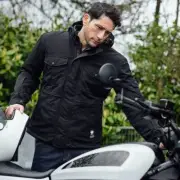 MERLIN JAGGER BLACK D30 URBAN UTILITY LAMINATED WATERPROOF MOTORCYCLE JACKET