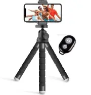 Acuvar Portable and Flexible 10" Phone Tripod Stand for Cellphones, Compact M...