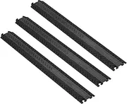 VEVOR 3 PCs Drop Over Cable Cover Ramp, 907 kg/axle Load Capacity, Heavy Duty Cable Hose Protector Ramp, Floor Cord Cover for High Walking Traffic Areas Indoor Outdoor Home Office Warehouse Schoo
