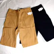 Wonder Nation Boys 2 pack Flat Front Shorts-Navy/Khaki-NWT-Free Shipping!!!