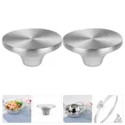 2 Pcs Knobs for Utensil Pot Replacement Stainless Steel Top Pan Lid Handles