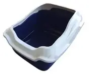 Large Quaity Pet Cat Kitty Litter Pan Tray Box With Rim 50X40X27cm