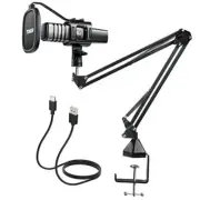 USB Microphone Kit, PC Podcast Recording Cardioid Condenser Computer Arm Stand
