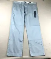 J Crew Pants Mens 38X32 Blue Flex Flat Front Straight Leg Pant NWT