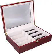 [HAMKVBPR] Sunglasses Storage Box Retro Glasses Case Sunglasses Sunglasses Storage Display Outer Box Wooden Box Eyewear Display Case