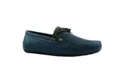Zasel Anchor Boat Shoes Green Leather Mens Casual Slip On Deck Grip Loafers