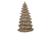 Hill Interiors Snowy Pine Tree Sculpture (Brown) (25cm x 14cm x 14cm)