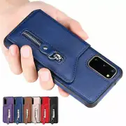Zipper Wallet Leather Phone Case For Samsung S8 S9 S10 S20 FE S21 Ultra Note 20