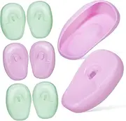 Baluue Hair Dyeing Ear Covers 4 Pack of Silicone Ear Protectors for Home Salon