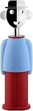 Alessi Alessandro M. AM23 LAZR - Design Corkscrew, in Thermoplastic Resin and Chrome-Plated Zamak, Blue and Red