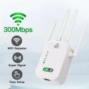 300M WIFi Repeater Amplifier 2.4GHz Wireless Signal Booster Smart Power Extender