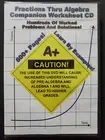 MathTutorDVD.com - Fractions Thru Algebra Companion Worksheet CD NEW SEALED