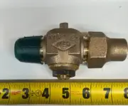 3/4" AY McDonald Corporation Stop Plug Style Valve AWWA x Flare 5112-128 Brass