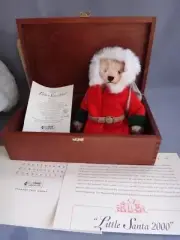 Steiff Little Santa 2000 Limited To Pieces In Wooden Box Japan
