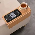Wooden Couch Arm Tray Anti-Slip Sofa Arm Tray for Eating/Drinks/Snacks
