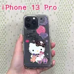 出清ღ正版ღ APBS-三麗鷗軍規防摔清透鑽殼-凱蒂夜未眠 IPHONE 13 PRO