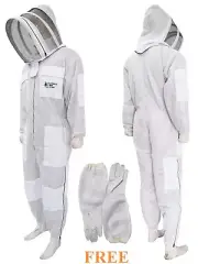 Ventilated Bee Suit Fencing Veil Beekeepers Three Layer beekeeping Suit Coverall