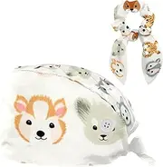 [YTYVAGT] Scrub Caps Women,Scrub Hats Suitable for Women,Cartoon Animal Eye Face