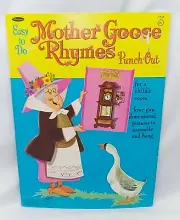 1965 WHITMAN EASY TO DO Mother Goose GIANT PUNCHOUT BOOK ORIGINAL UNPUNCHED NM
