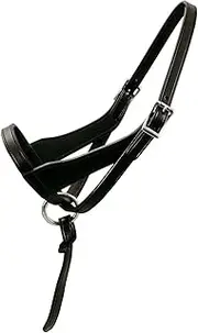 Derby Originals Paris Tack Double Layered Leather Grow with Me Adjustable Horse Foal Halter with Extra Crown Piece