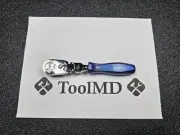 Snap-on Tools NEW POWER BLUE 3/8" Drive Stubby Length Flex-Head Ratchet FHKFD80A