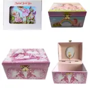 Girls Musical Jewellery Box Ballerina Fairy Unicorn Jewel Casket Kids Toy Gift