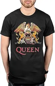 [AWDIP] Official Queen Classic Crest T-Shirt, Black, One Size