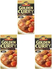 S&B Hot Golden Curry Sauce Mix, 92 g (Pack of 3)