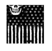 Lethal Threat America Skull Neck Warmer Scarf Black/White