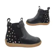 Surefit Mani 2 Little Girls Leather Boots Zip Elastic Side Cute Flex Sole Light