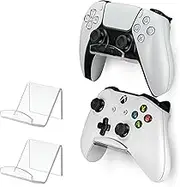 2 Pack Game Controller Wall Mount Hanger Holder for XBOX, Playstation, PC & More, Strong VHB Adhesive, Universal Fit, (Clear) by Brainwavz
