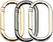 3.4 Cm 60 Pieces Carabiner Clips Zinc Alloy Spring-Snap Hook Heavy Duty Rope Connector Multifunctional Outdoor Accessory Lightweight Durable for Hammock Swing Set Outdoor Travel