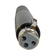 BLACK pro audio jack 3 pin XLR FEMALE mic cable microphone cord connector end