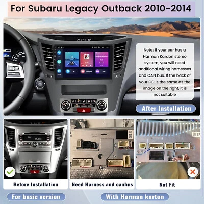 9'' Android 13 For Subaru Outback 09-12 Car Stereo Apple CarPlay Head Unit 64G (for: Subaru)