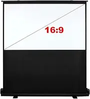 for Home Theater Cinema Indoor Outdoor Backyard Pa Universal Portable Floor Standing Pull Up Projection Screen 60-100 Inch 16:9 4:3 for HD Projector Easy Storage 4K 3D Supported(80 inch)