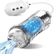 Automatic Male Masturbators Sex Toys for Men, Male Masturbator Cup with Sucking & Vibrating Modes for Penis Stimulation, 3D Realistic Textured Mouth Electric Auto Suck Blow Job Oral Adult Toys for Men Masturbation