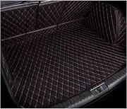 Universal Car Trunk Mats Compatible for Kia Sorento Gia Sorento MQ4 2021 2022 2023 7 Seats Pads Leather Mat Tray Carpet Mud Car Accessories(BIACK RED 3D)