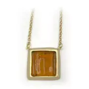 MICHAEL VINCENT MICHAUD SQUARE AMBER NECKLACE 5058