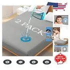 King Size Waterproof Mattress Protector - 2 Pack with Deep Pocket Fitted Design