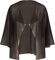 [APART Fashion] Apart Chiffon Bolero Made of Semi-Transparent Chiffon, Black, XL