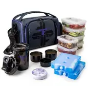 Insulated Meal Prep Lunch Box with 6 Food Portion Control Containers - Bpa-Free