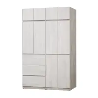 在飛比找momo購物網優惠-【唯熙傢俱】歐森淺灰雙色5x8尺衣櫃(衣櫥 衣櫃 開門衣櫥 
