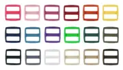 1 inch (25mm) 10 COLORED Slim Line Slip Lock Tri Slides (18 color choice)