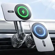 LISEN for iPhone 16 Magsafe Car Mount Charger,15W Wireless Car Charger Mount, Magnetic Air Vent Car Phone Holder for iPhone 16/Pro/Plus/Pro Max/iPhone 15/14/13/12 Series