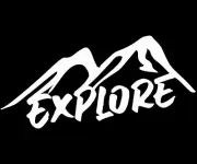 Explore Mountains White Vinyl Decal Car Truck Windows Laptop Notebook