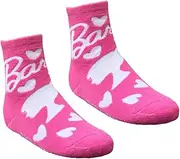 [CARTOON] Non-Slip Barbie Socks Set of 2 Pairs Socks with Non-Slip Insole for Children Terry Cotton Blend