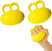 2 Pack Hand Exerciser Ball with Durable Material, Frog-Shape Hand Grip Strenthener, Finger Extension Exerciser, Suitable for Hand Therapy, Arthritis, Carpal Tunnel, Muscles Massage（Yellow)