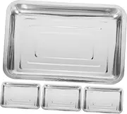 OFFSCH Plant Nursery Container 4 Stainless Steel Plant Germination Trays Potting Trays for Indoor Gardening