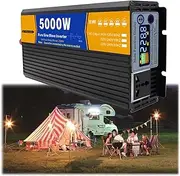 High Efficiency Pure Sine Wave Inverter Charger 3000W 4000W 5000W DC 12V/24V/48V/60V/72V to AC 120V/240V,Solar Power Inverter Car Inverter with AC Outlets & LCD Display,5000w,48V to 110V